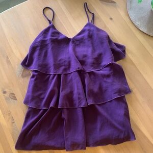 Show Me Your Mumu Tiered Purple Mini Dress